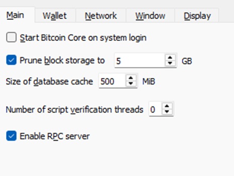 Bitcoin Core pruning placeholder