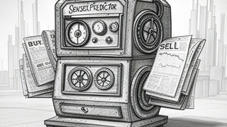 Stock market prediction illustration